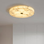 Rund Alabaster Loftlampe – loftmontering