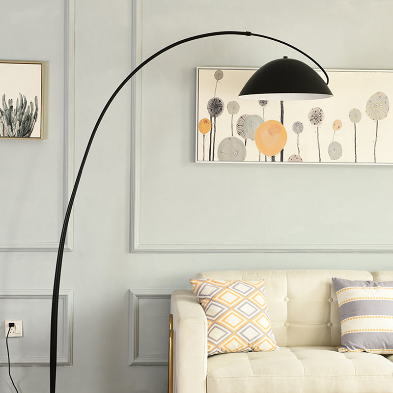 Minimalistisk Buet Gulvlampe - Justerbart Metal Arbejdslys
