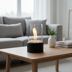 Sleekflame Bordpejs | Stilfuld Sort Metalbase