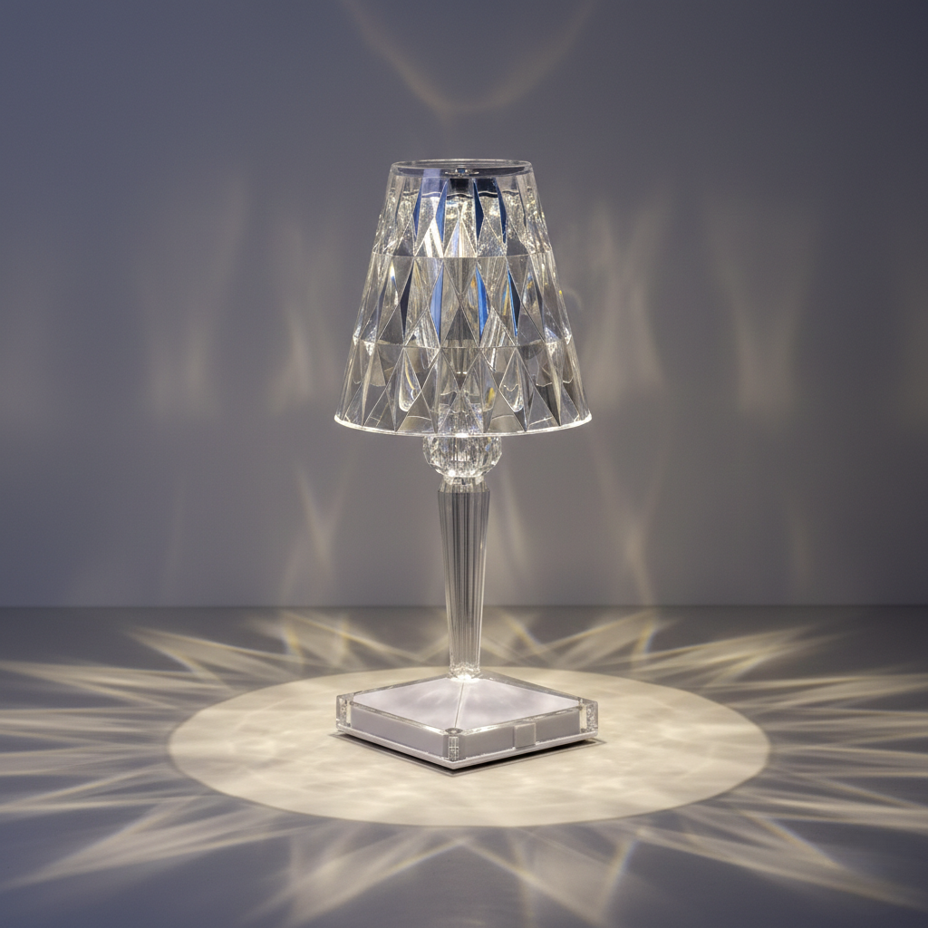 Frendorf LED krystal bordlampe | Elegant diamantdesign