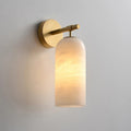 Alabaster væglampe guld arm