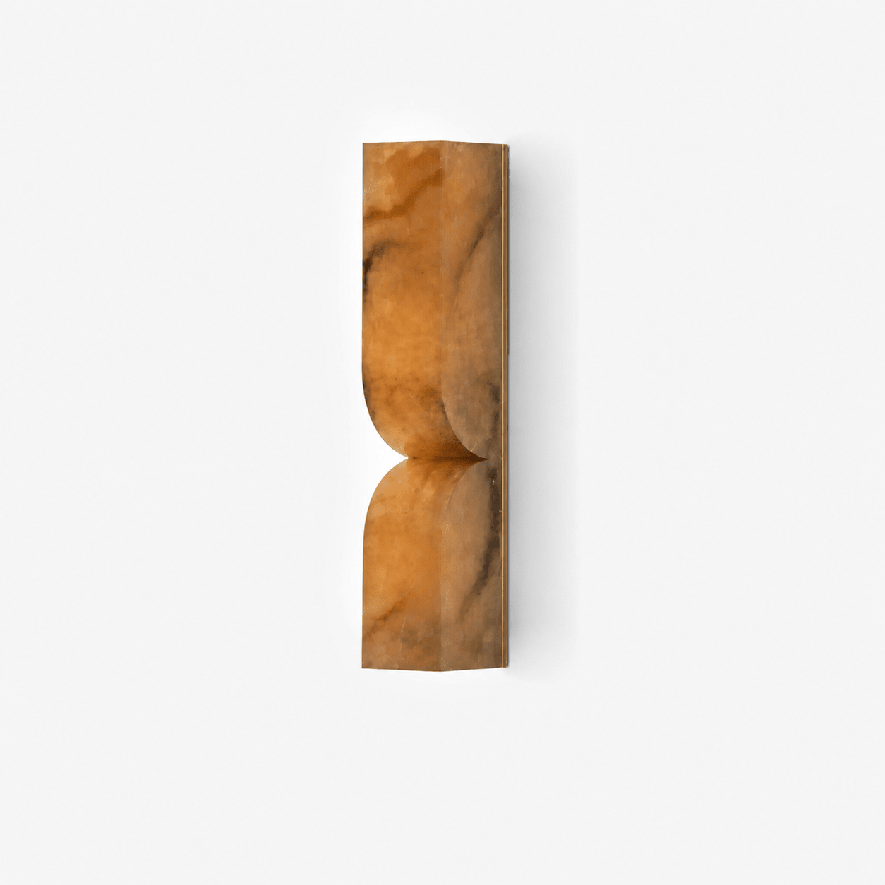 Alabaster væglampe guld brun finish