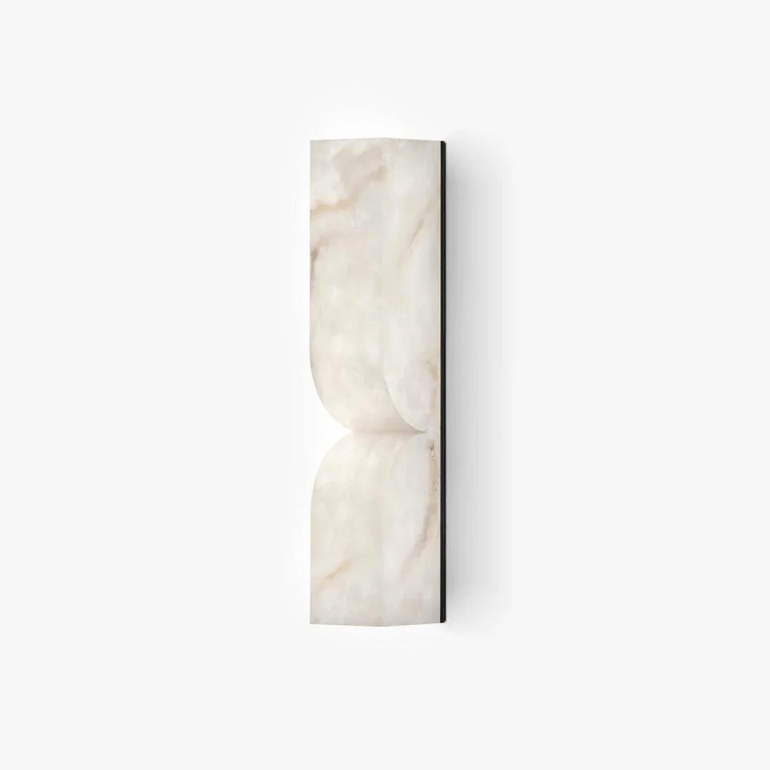 Alabaster væglampe sort hvid finish